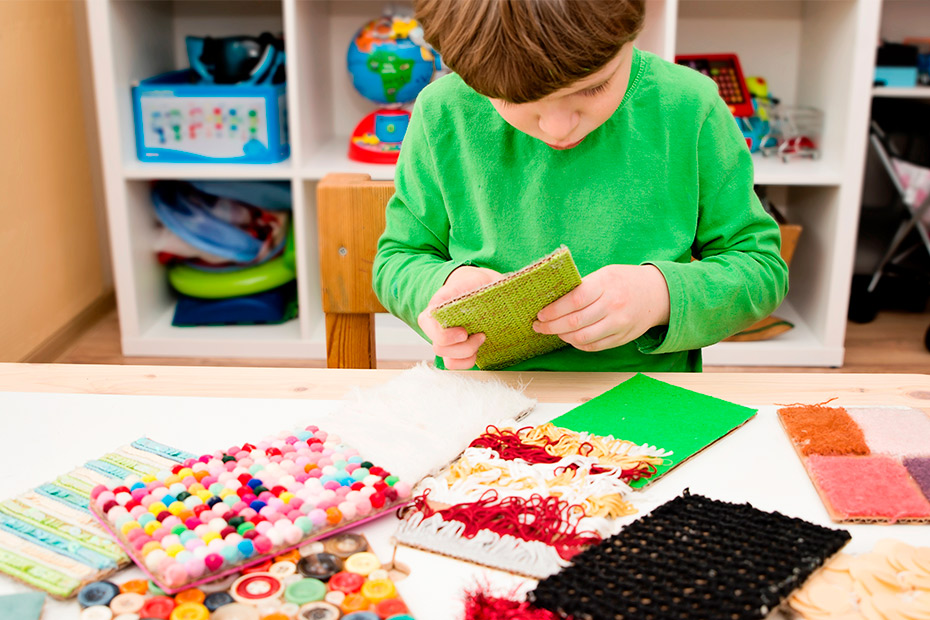 boy playing with board game. Having fun, physical and occupational therPY